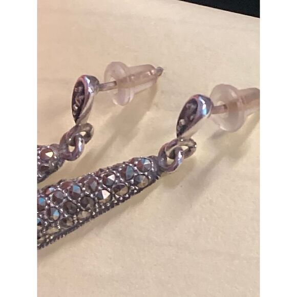 Vintage 925 silver pendant earrings - Picture 3 of 4